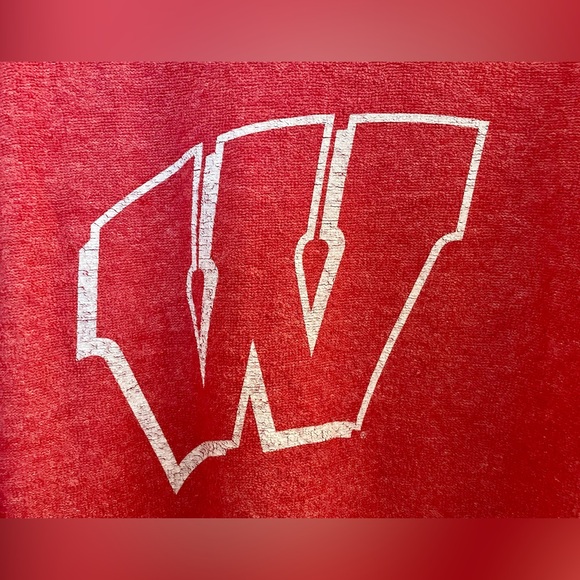 Wisconsin "Terry Cloth" Mock Neck Sweatshirt Size Small - Picture 4 of 13